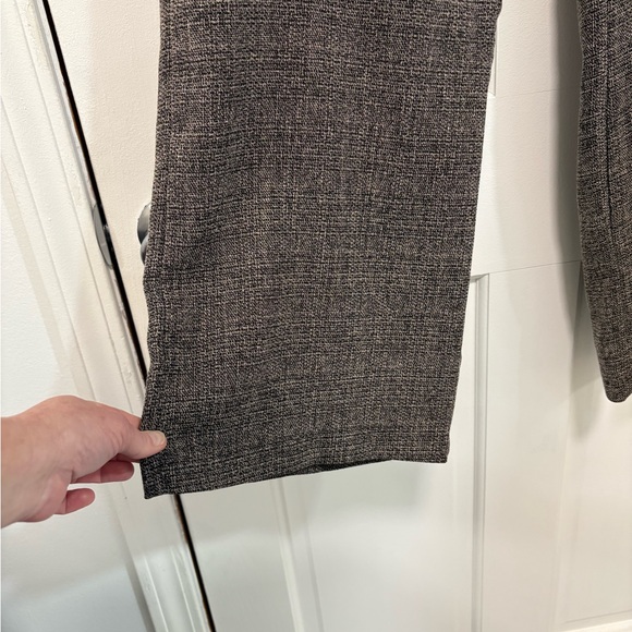 NY & Co 7th Avenue Suiting Collection Tweed Trousers Brown Wide Leg Stretch Work - Picture 3 of 10